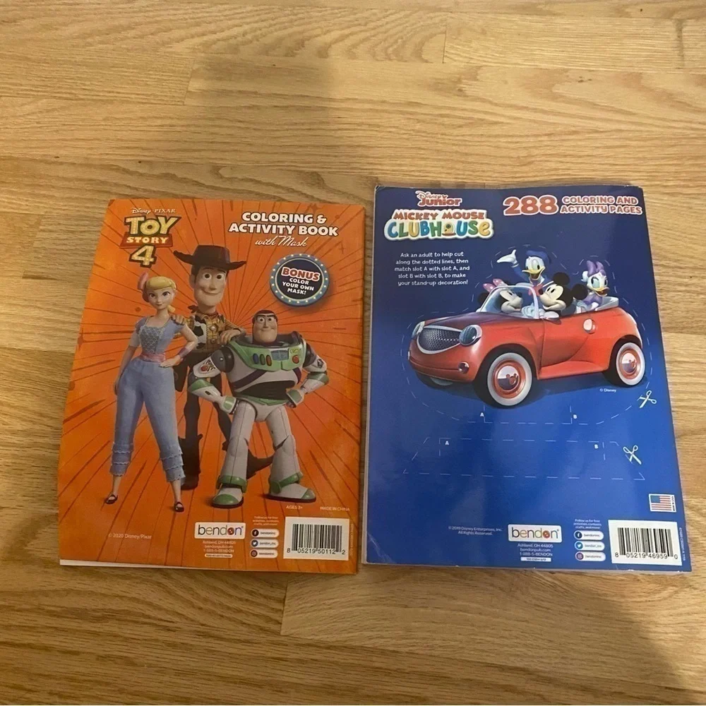 Disney Coloring Book Bundle Buzz Lightyear Mickey Mouse Toy Story NEW